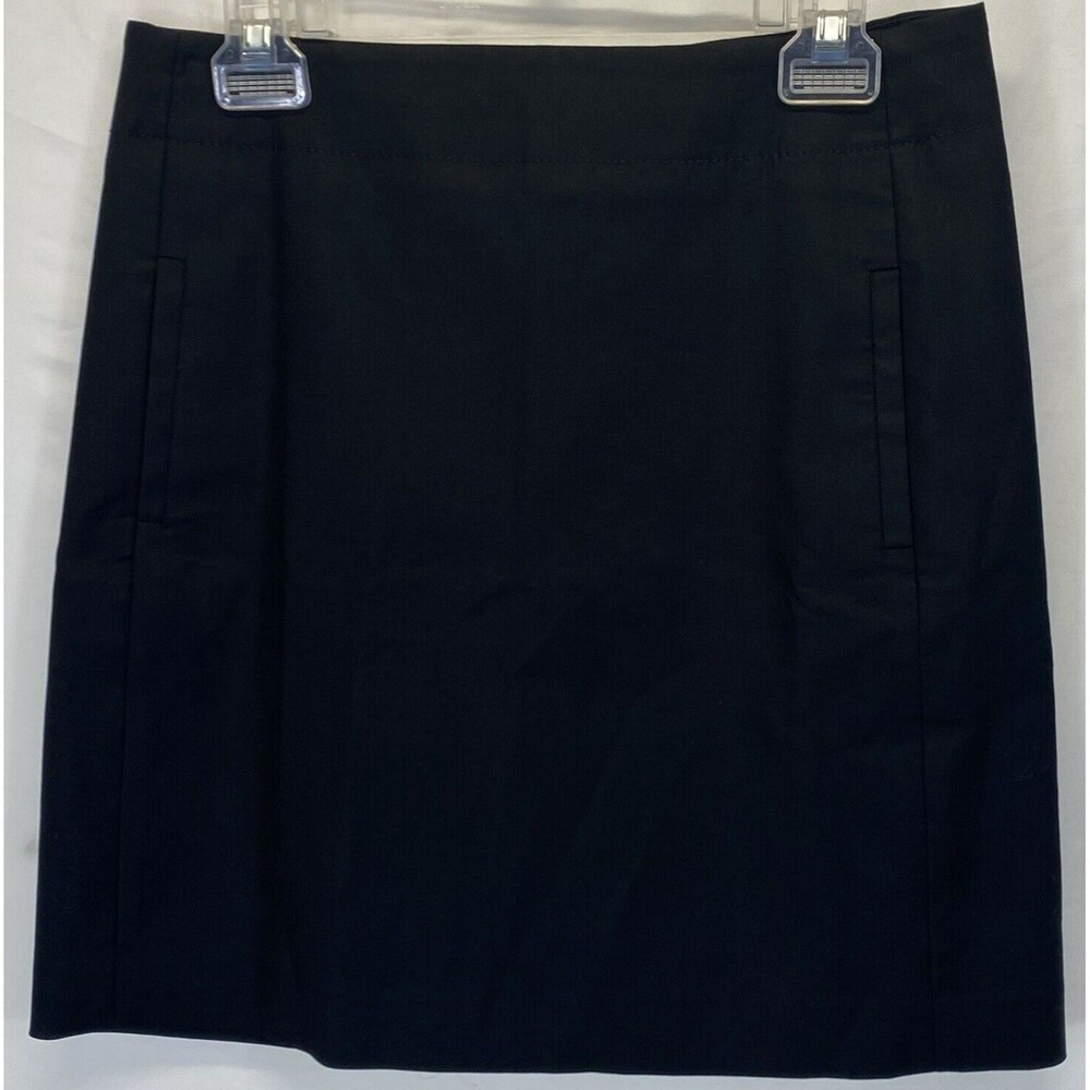 Ann Taylor Loft Women's Straight Pencil Skirt 4 Black Lined Back Zip NEW NWT